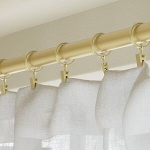 Set of 7 Umbra Cappa Curtain Decorative Modern Clip Rings in Brass Gold NEW 1"